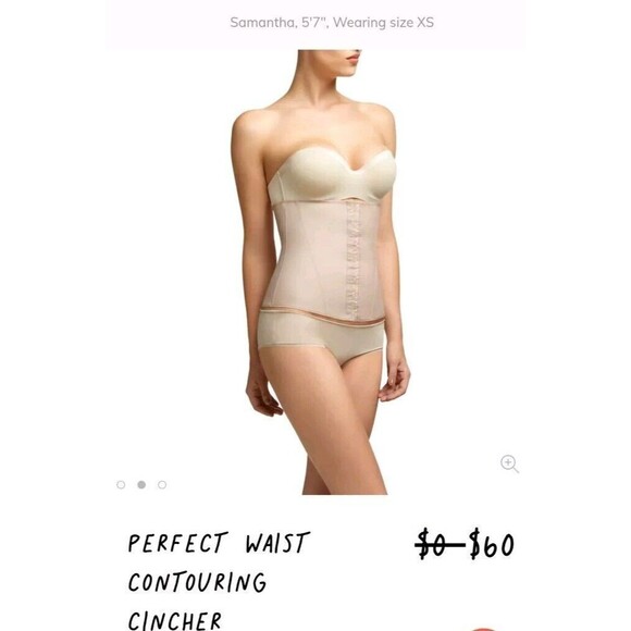 Squeem Women's Perfect Waist Trainer Compression Corset Beige XS - Picture 2 of 6